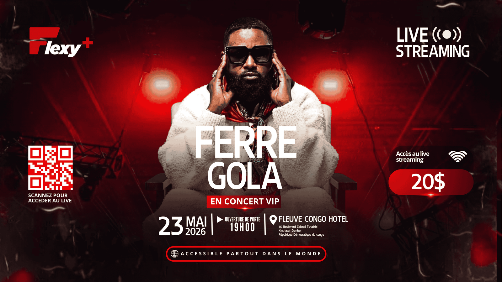 FERRE GOLA EN CONCERT VIP – LIVE STREAMING EXCLUSIF